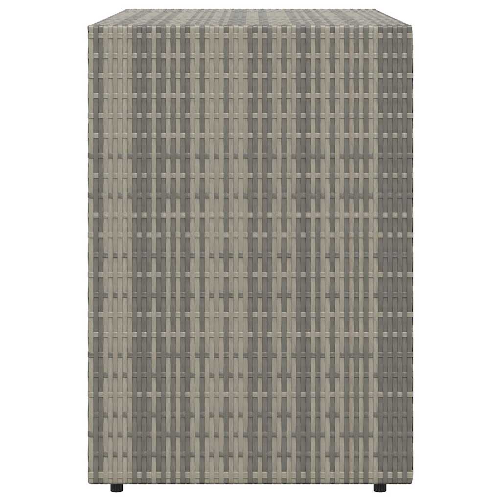 Mobile Portaoggetti da Giardino Grigio 100x55,5x80cm Polyrattan | homemem39