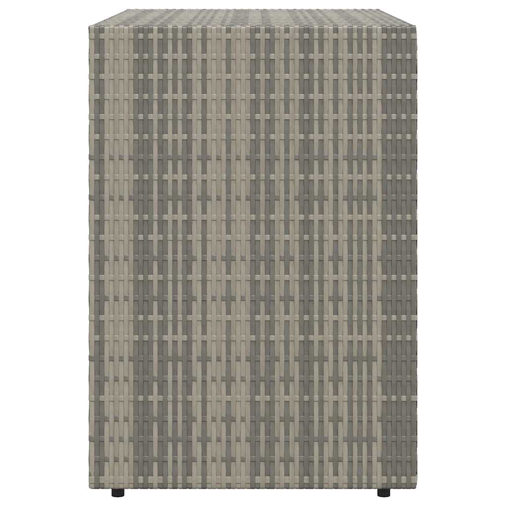 Mobile Portaoggetti da Giardino Grigio 100x55,5x80cm Polyrattan - homemem39