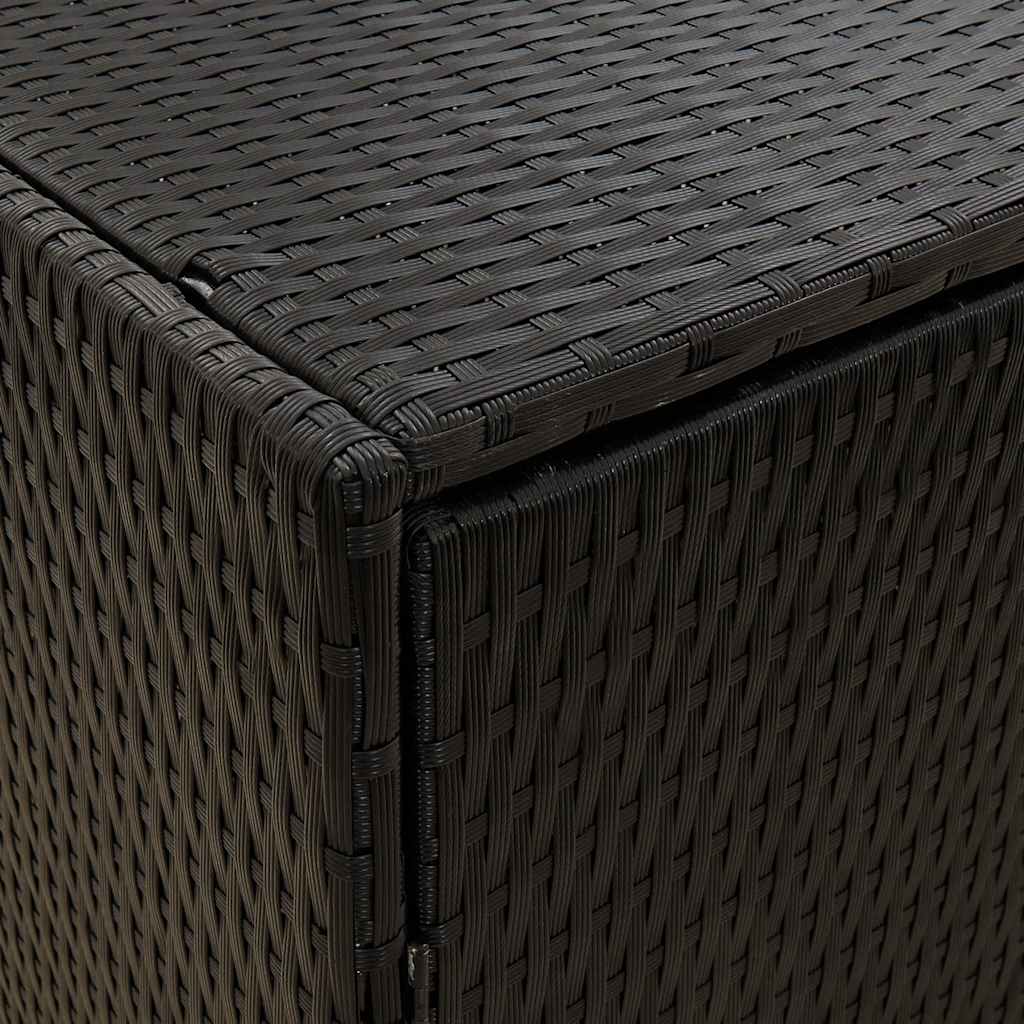 Mobiletto da giardino nero 198x55,5x80 cm in polyrattan | homemem39