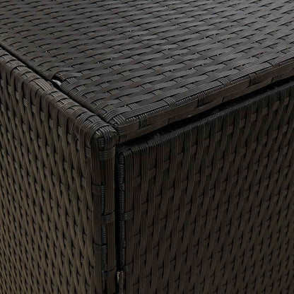 Mobiletto da giardino nero 198x55,5x80 cm in polyrattan | homemem39