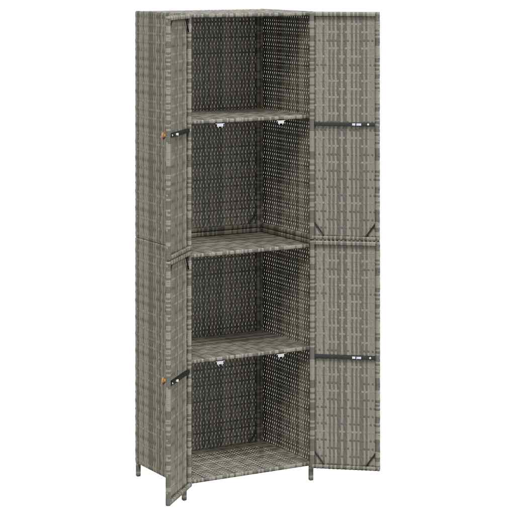 Armadietto Portaoggetti da Giardino 59x40x180 cm in Polyrattan