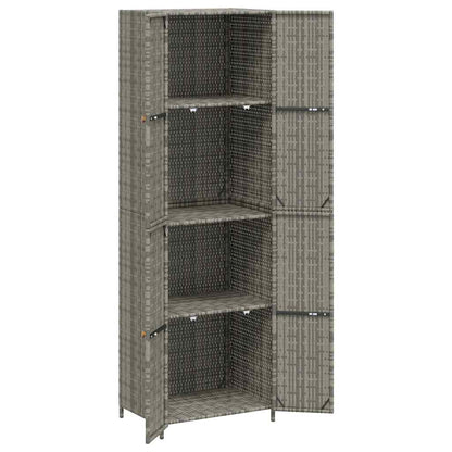 Armadietto Portaoggetti da Giardino 59x40x180 cm in Polyrattan
