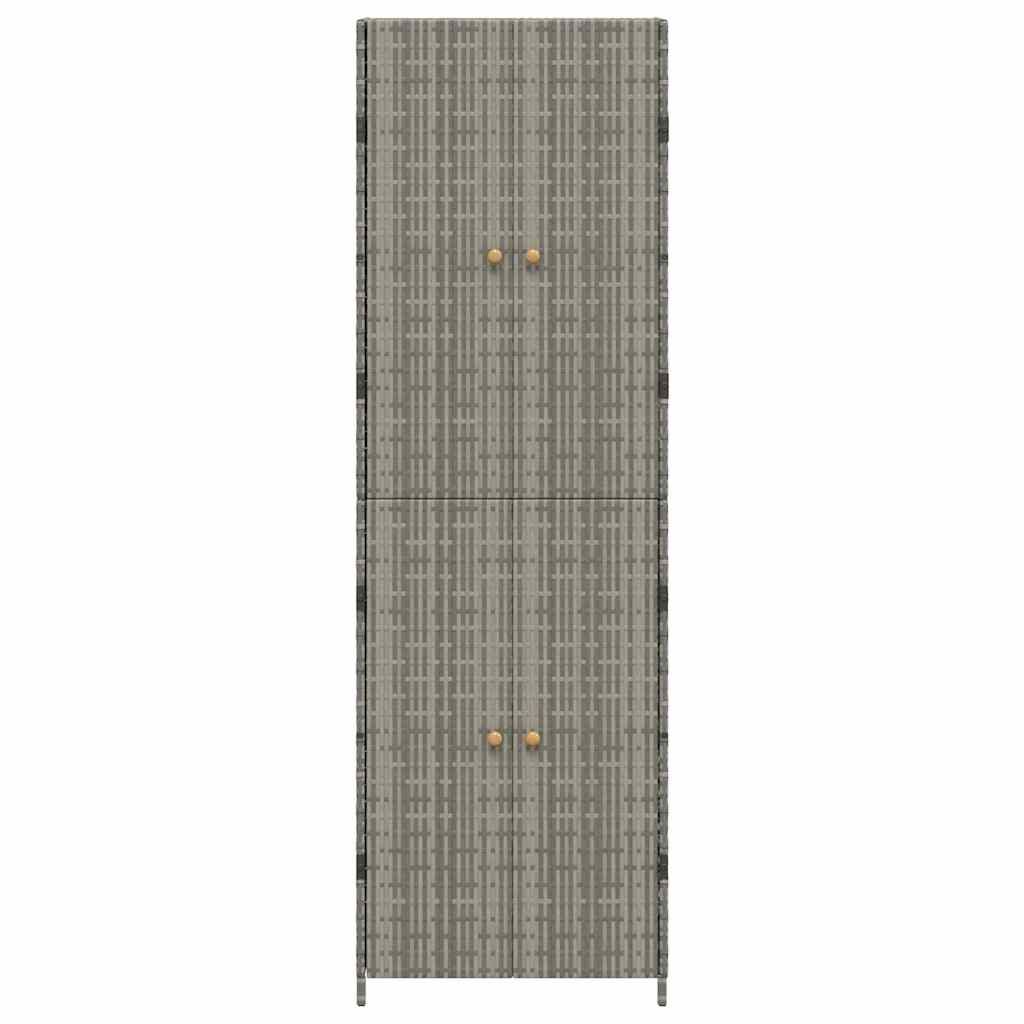 Armadietto Portaoggetti da Giardino 59x40x180 cm in Polyrattan | homemem39