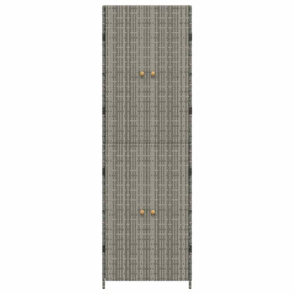 Armadietto Portaoggetti da Giardino 59x40x180 cm in Polyrattan | homemem39