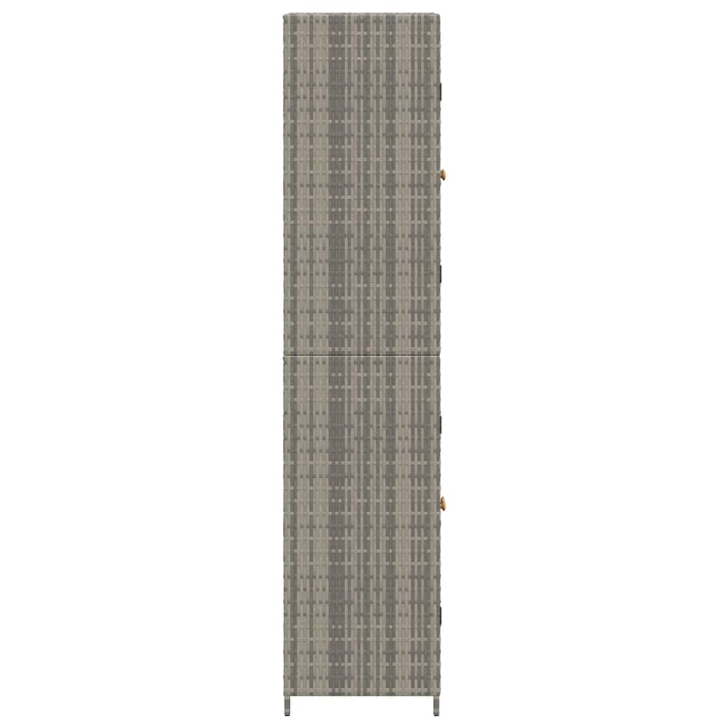 Armadietto Portaoggetti da Giardino 59x40x180 cm in Polyrattan | homemem39