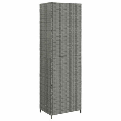 Armadietto Portaoggetti da Giardino 59x40x180 cm in Polyrattan | homemem39