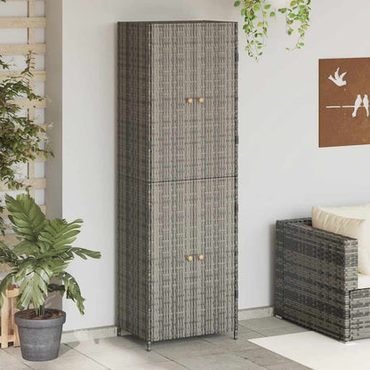 Armadietto Portaoggetti da Giardino 59x40x180 cm in Polyrattan