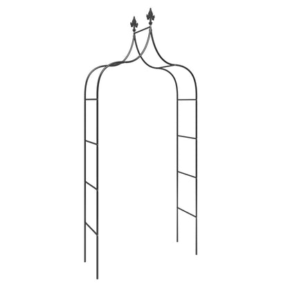 Archi da Giardino 2 pz Neri 120x38x260 cm Acciaio | homemem39