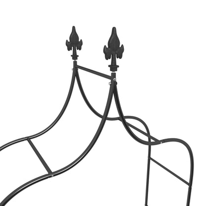 Archi da Giardino 2 pz Neri 120x38x260 cm Acciaio | homemem39