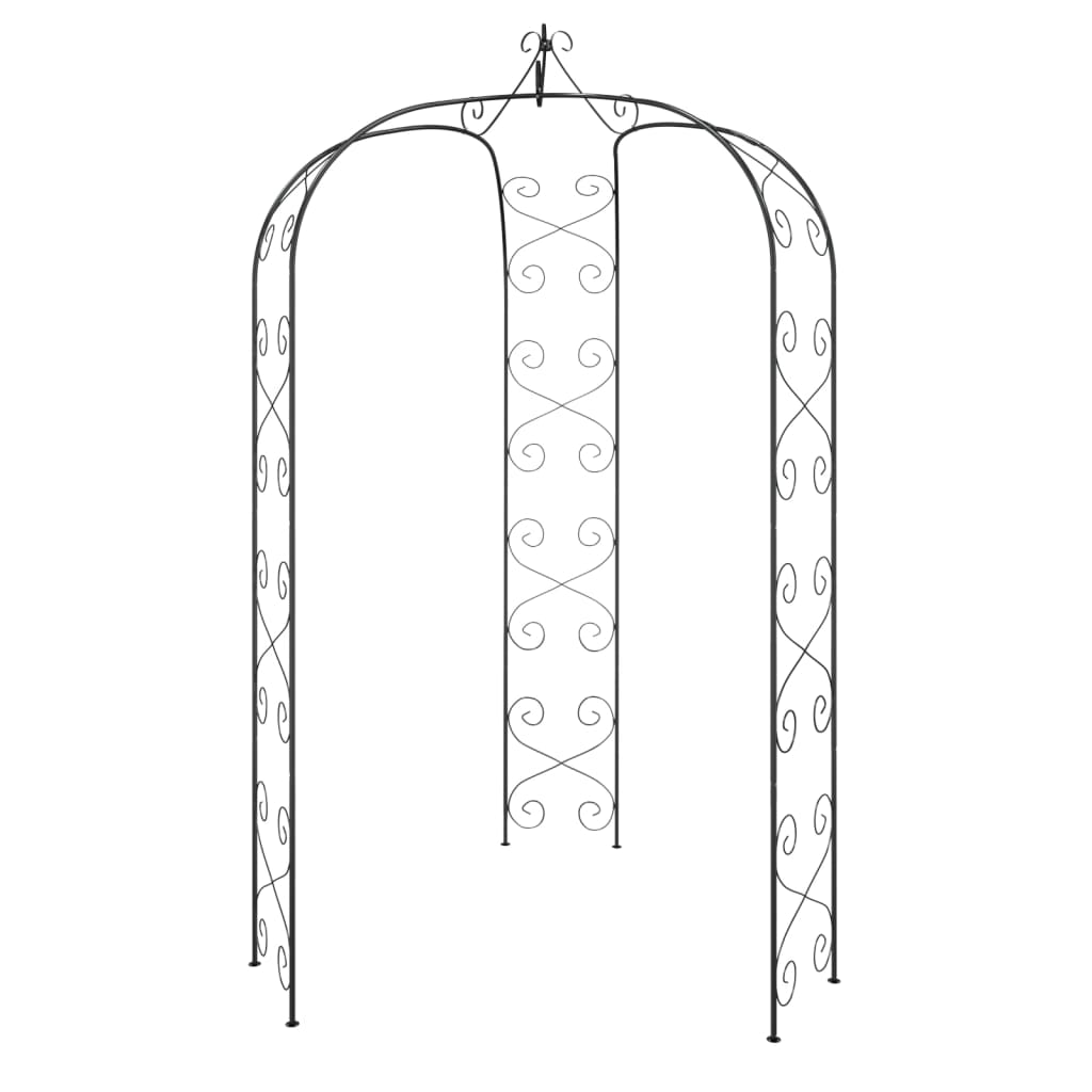 Arco da Giardino Nero Ø180x255 cm Acciaio | homemem39