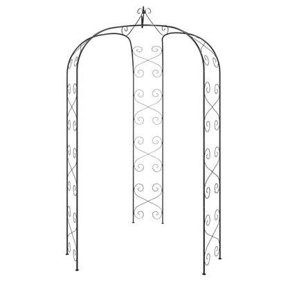 Arco da Giardino Nero Ø180x255 cm Acciaio | homemem39