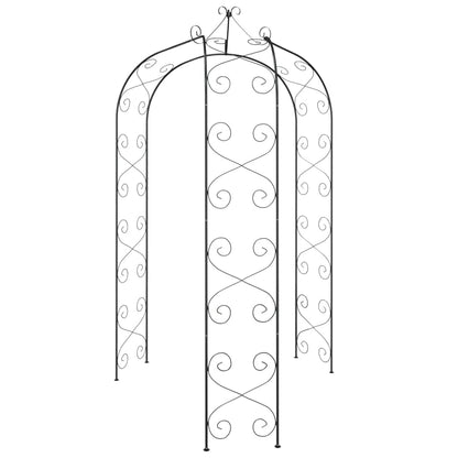 Arco da Giardino Nero Ø180x255 cm Acciaio | homemem39