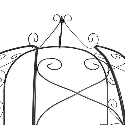 Arco da Giardino Nero Ø180x255 cm Acciaio | homemem39