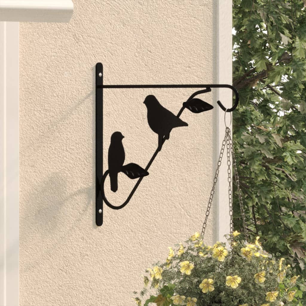 Ganci per Cesti Pensili 4 pz Neri in Acciaio | homemem39