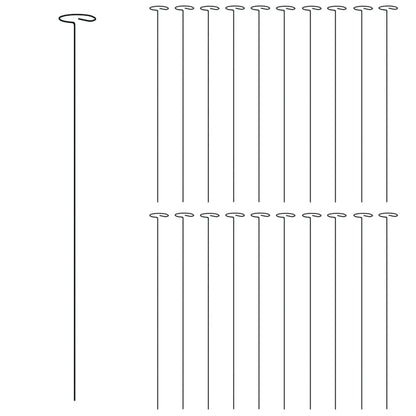 Supporti per Piante da Giardino 20 pz Verde Scuro 61 cm Acciaio - homemem39