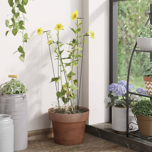 Supporti per Piante da Giardino 20 pz Verde Scuro 61 cm Acciaio - homemem39