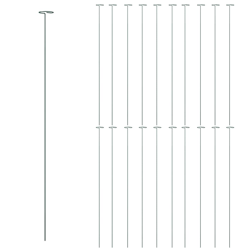 Supporti per Piante da Giardino 20 pz Verde Scuro 91 cm Acciaio - homemem39