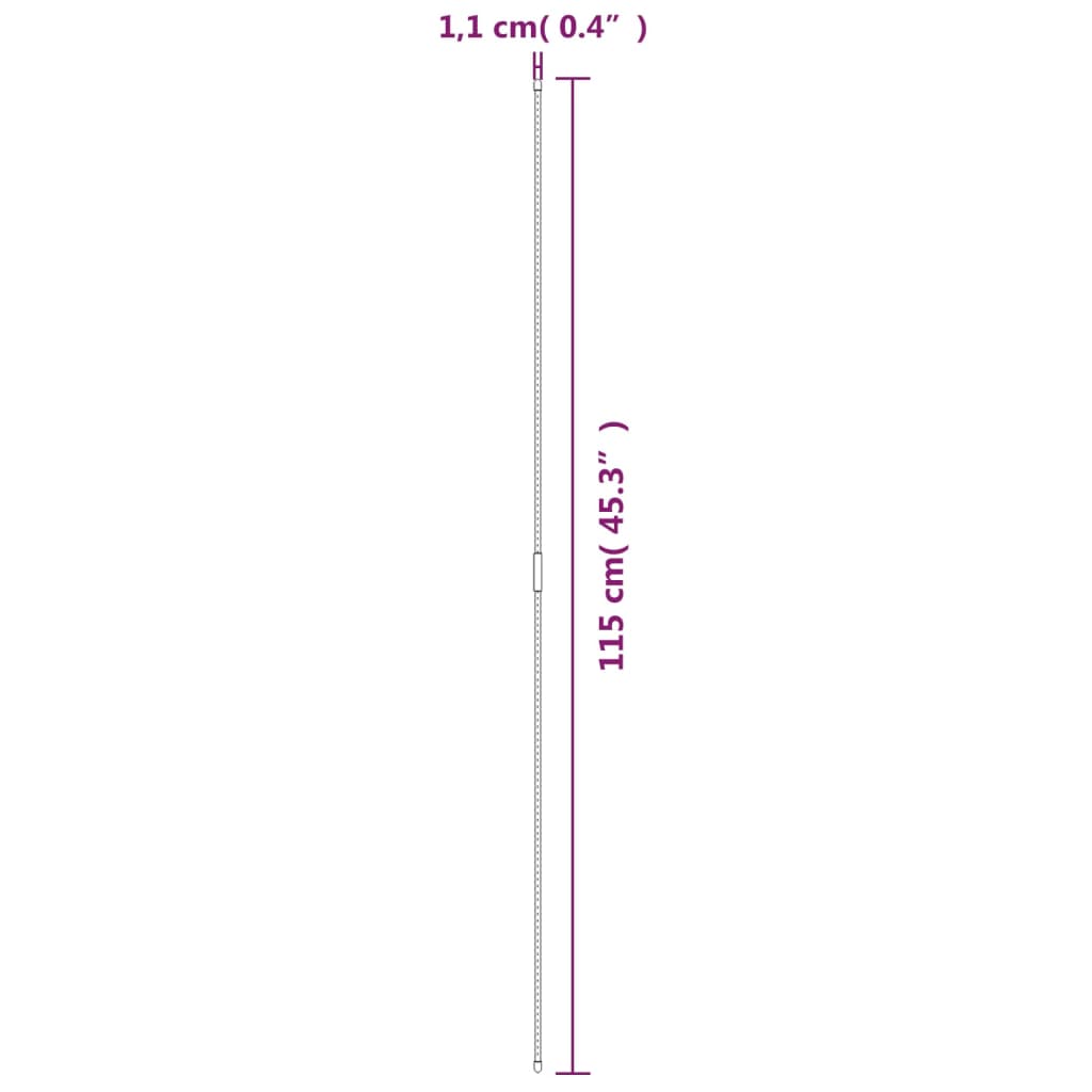 Supporti per Piante da Giardino 30 pz Verde 115 cm Acciaio - homemem39