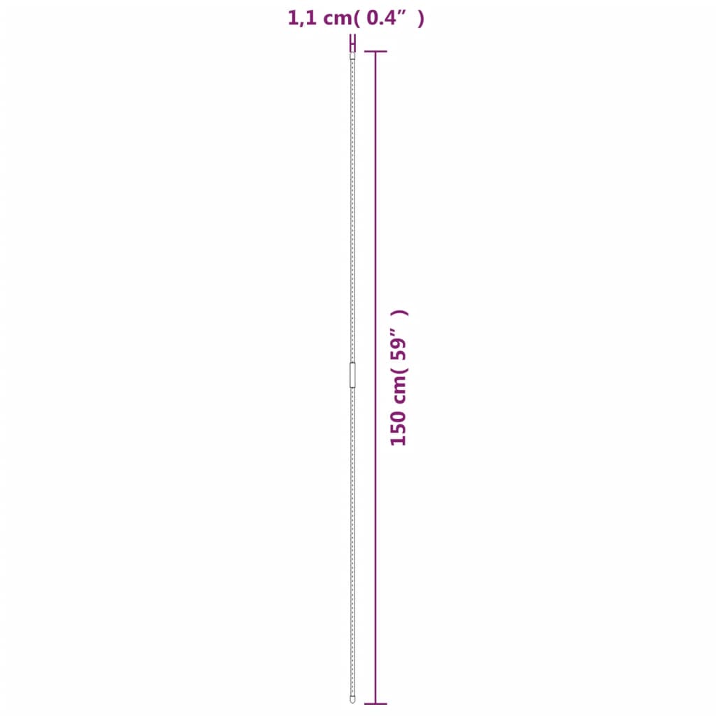 Supporti per Piante da Giardino 30 pz Verde 150 cm Acciaio - homemem39