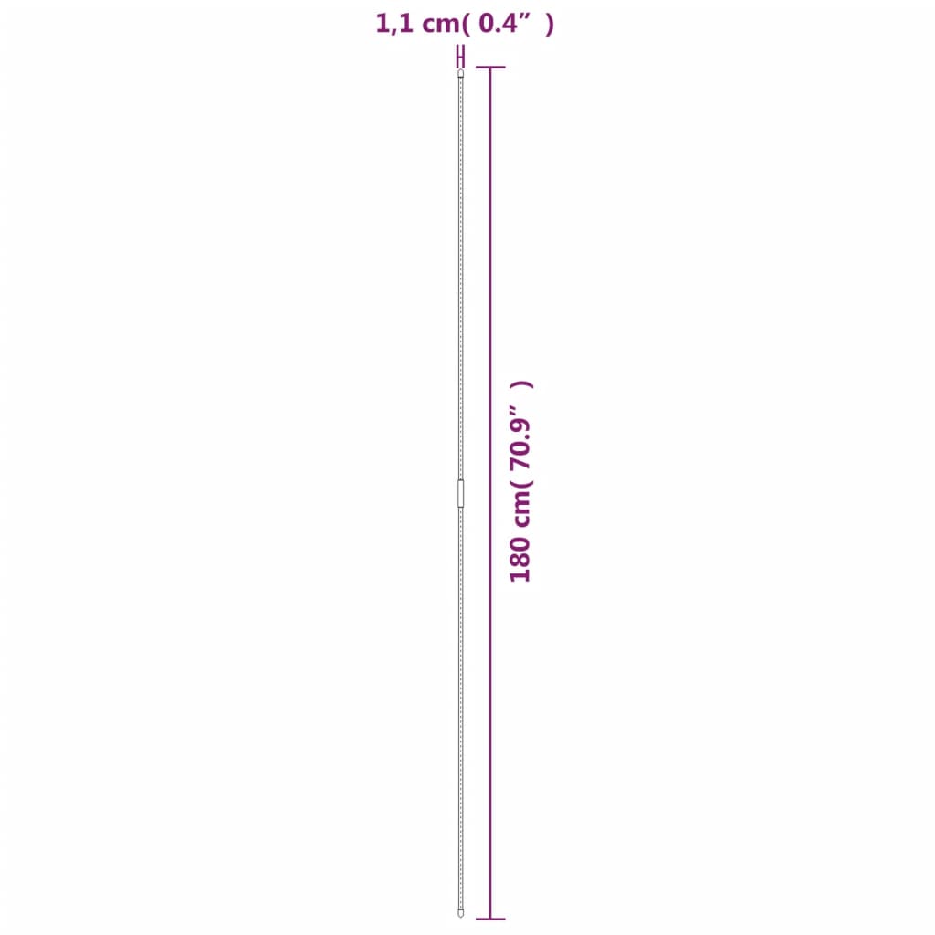 Supporti per Piante da Giardino 30 pz Verde 180 cm Acciaio - homemem39