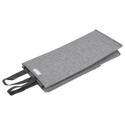 Cesto Biancheria Pieghevole Grigio 26x34,5x59,5 cm Lino Finto | homemem39