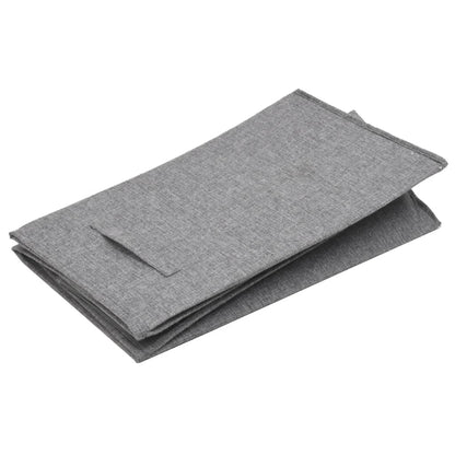 Cesto Biancheria Pieghevole Grigio 64,5x34,5x59 cm Lino Finto - homemem39