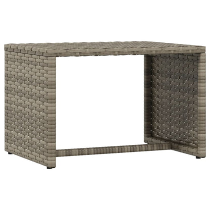 Lettino Prendisole 1 pz con Tavolino Grigio in Polyrattan - homemem39
