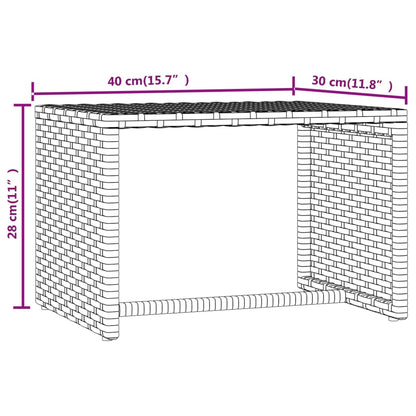 Lettini Prendisole 2pz con Tavolino Grigio in Polyrattan - homemem39
