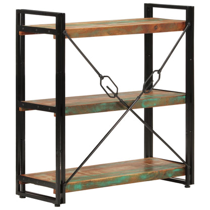 Libreria 3 Livelli 77x30x80 cm Legno Massello Recupero e Ferro | homemem39