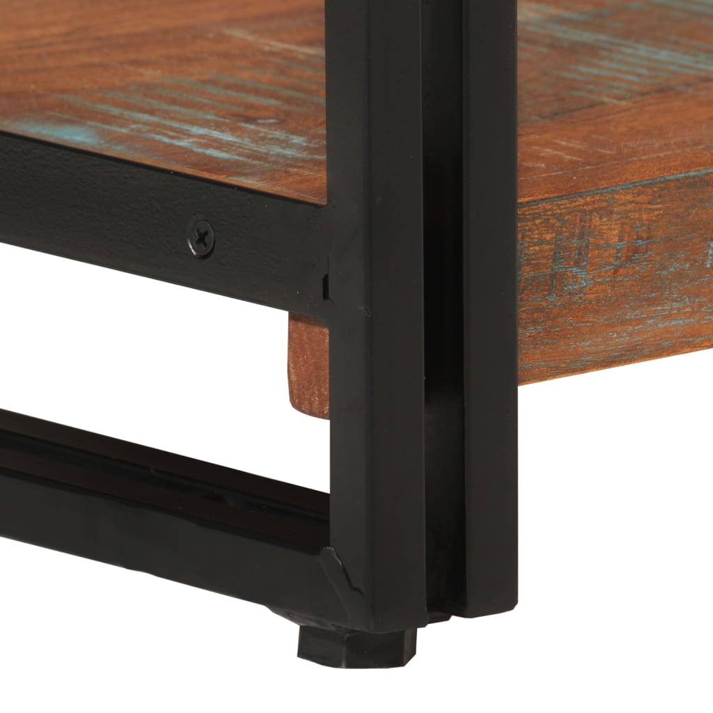 Libreria 3 Livelli 77x30x80 cm Legno Massello Recupero e Ferro | homemem39