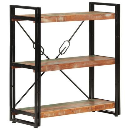 Libreria 3 Livelli 77x30x80 cm Legno Massello Recupero e Ferro | homemem39