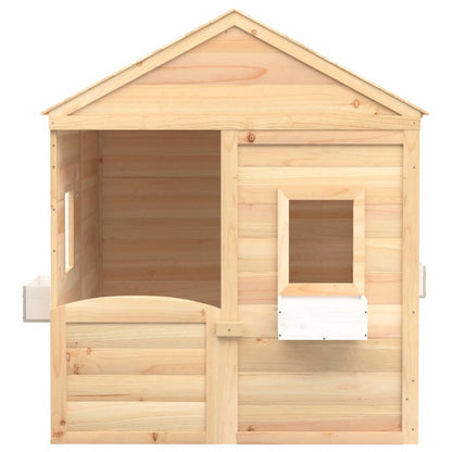 Casetta con Porta Chiudibile e Vasi Fiori Legno Massello Abete - homemem39