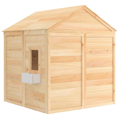 Casetta con Porta Chiudibile e Vasi Fiori Legno Massello Abete - homemem39