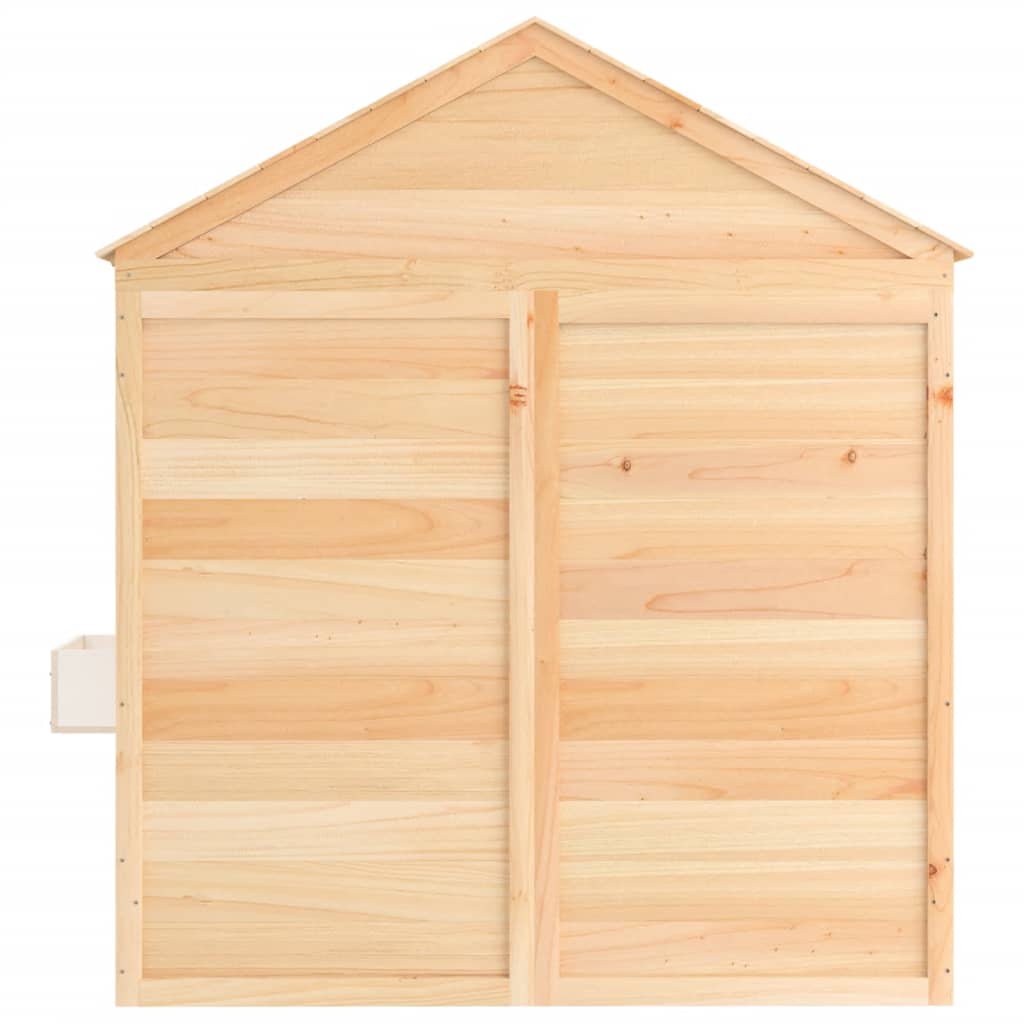 Casetta con Porta Chiudibile e Vasi Fiori Legno Massello Abete - homemem39