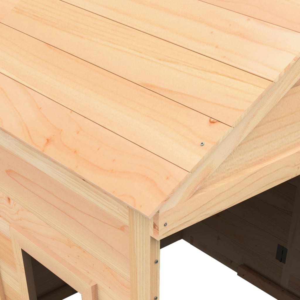 Casetta con Porta Chiudibile e Vasi Fiori Legno Massello Abete - homemem39