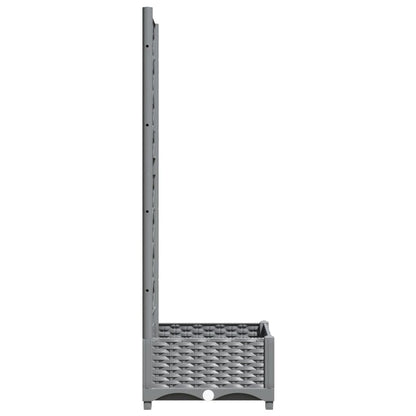 Fioriera da Giardino e Graticcio Grigio Chiaro 40x40x121,5cm PP | homemem39