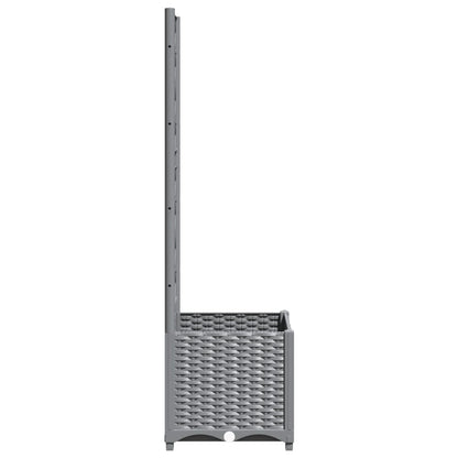 Fioriera da Giardino con Graticcio Grigio Chiaro 40x40x136cm PP | homemem39