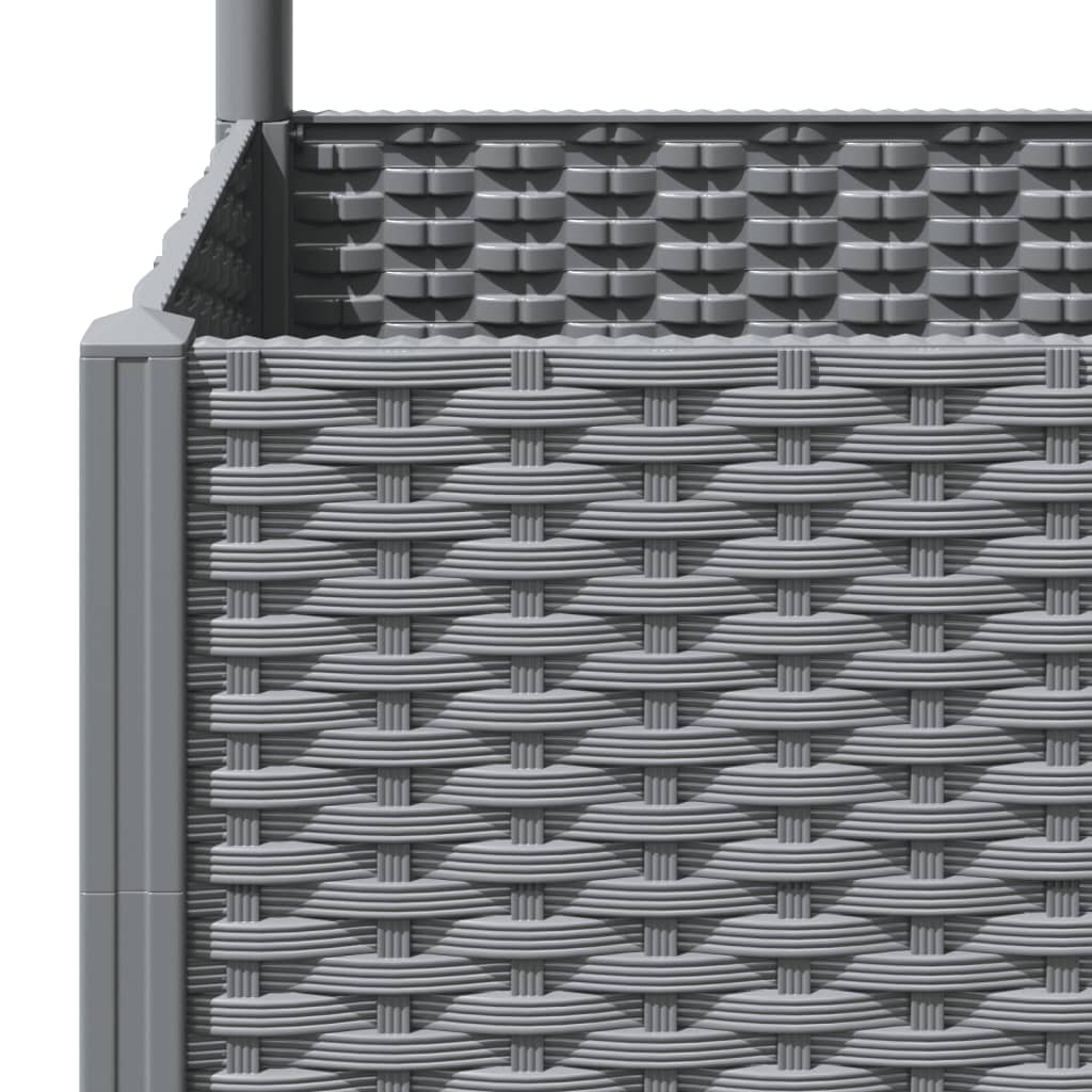Fioriera da Giardino con Graticcio Grigio Chiaro 40x40x136cm PP | homemem39