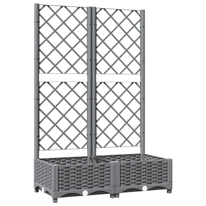 Fioriera da Giardino e Graticcio Grigio Chiaro 80x40x121,5cm PP | homemem39
