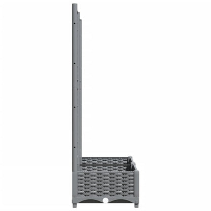 Fioriera da Giardino e Graticcio Grigio Chiaro 80x40x121,5cm PP | homemem39