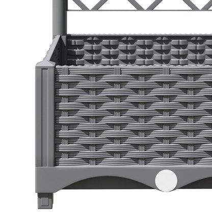 Fioriera da Giardino e Graticcio Grigio Chiaro 80x40x121,5cm PP | homemem39