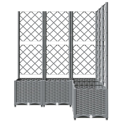 Fioriera Giardino con Graticcio Grigio Chiaro 120x120x136cm PP | homemem39