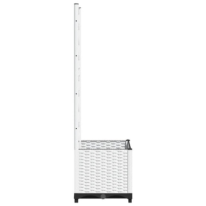 Fioriera da Giardino con Graticcio Bianco 40x40x136 cm PP | homemem39