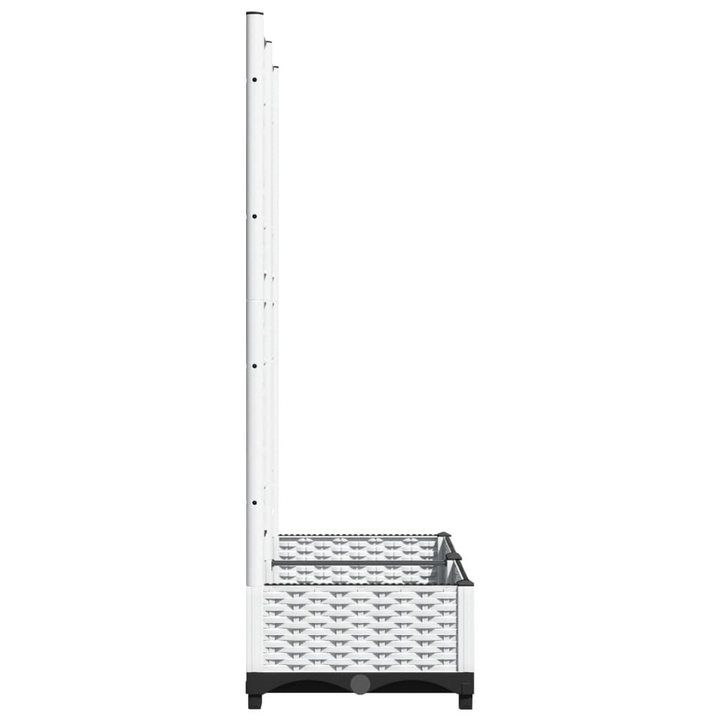 Fioriera da Giardino con Graticcio Bianco 80x40x121,5 cm PP | homemem39