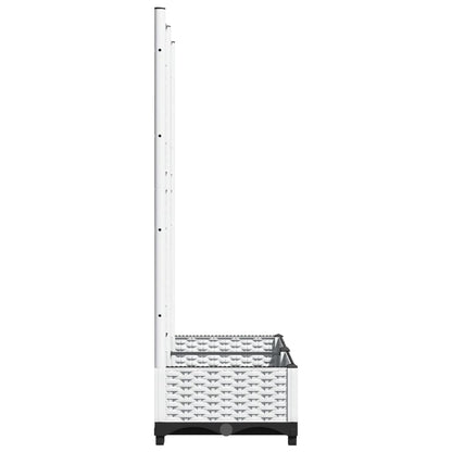 Fioriera da Giardino con Graticcio Bianco 80x40x121,5 cm PP | homemem39