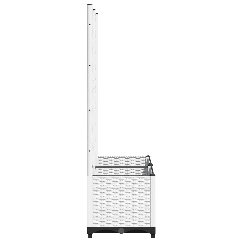 Fioriera da Giardino con Graticcio Bianco 80x40x136 cm PP | homemem39