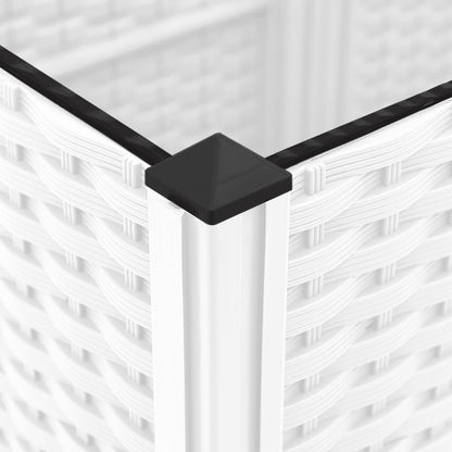 Fioriera da Giardino con Graticcio Bianco 80x40x136 cm PP - homemem39