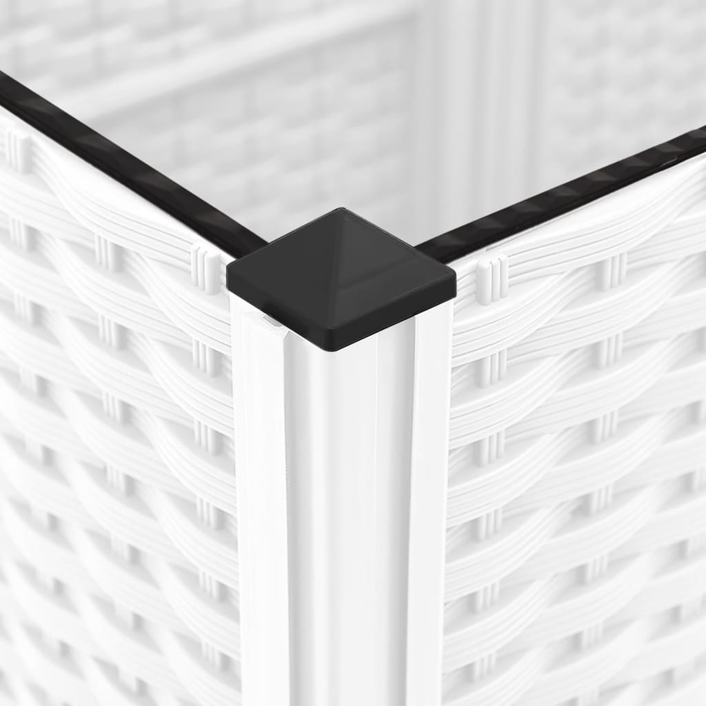 Fioriera da Giardino con Graticcio Bianco 120x120x121,5 cm PP - homemem39