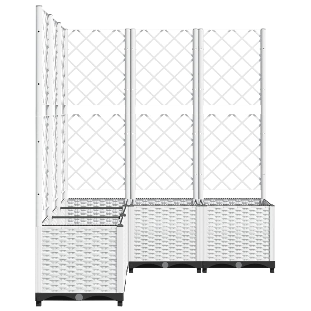 Fioriera da Giardino con Graticcio Bianco 120x120x136 cm PP | homemem39