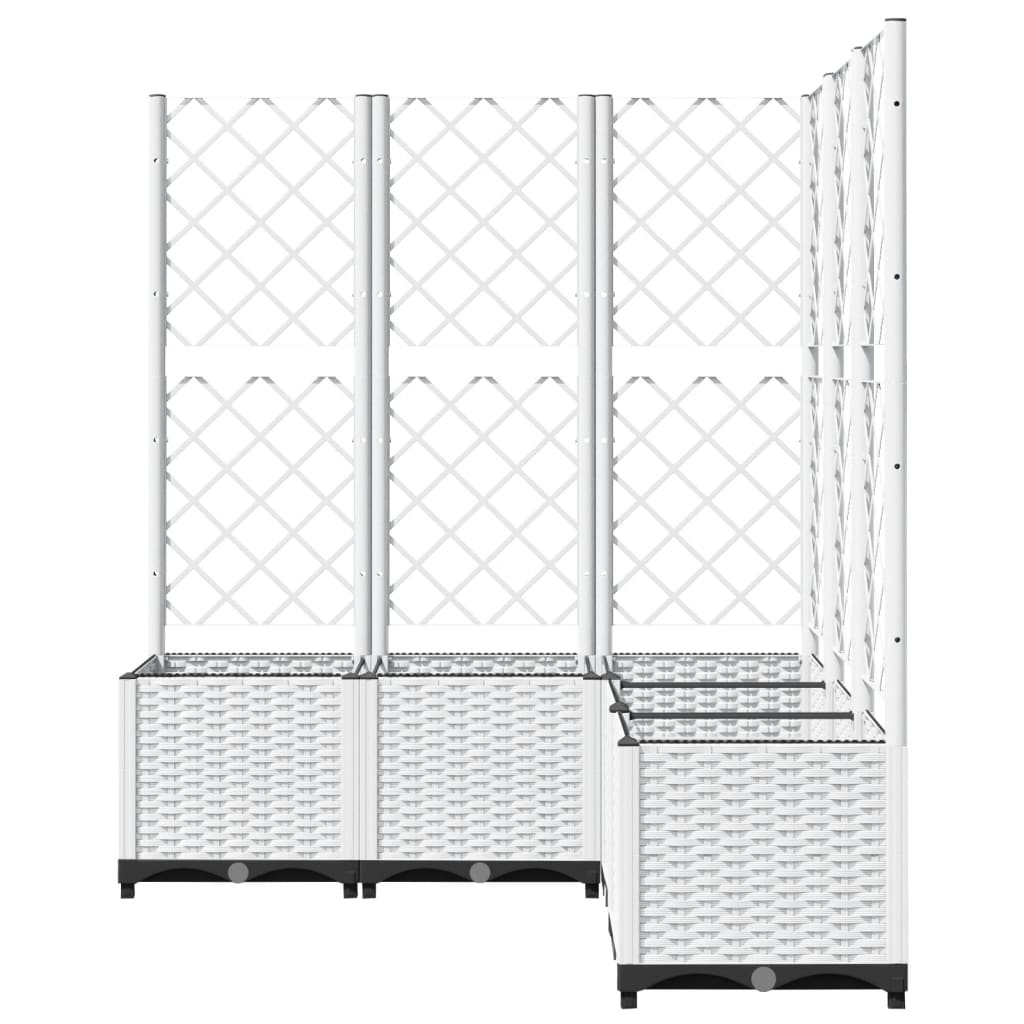 Fioriera da Giardino con Graticcio Bianco 120x120x136 cm PP | homemem39